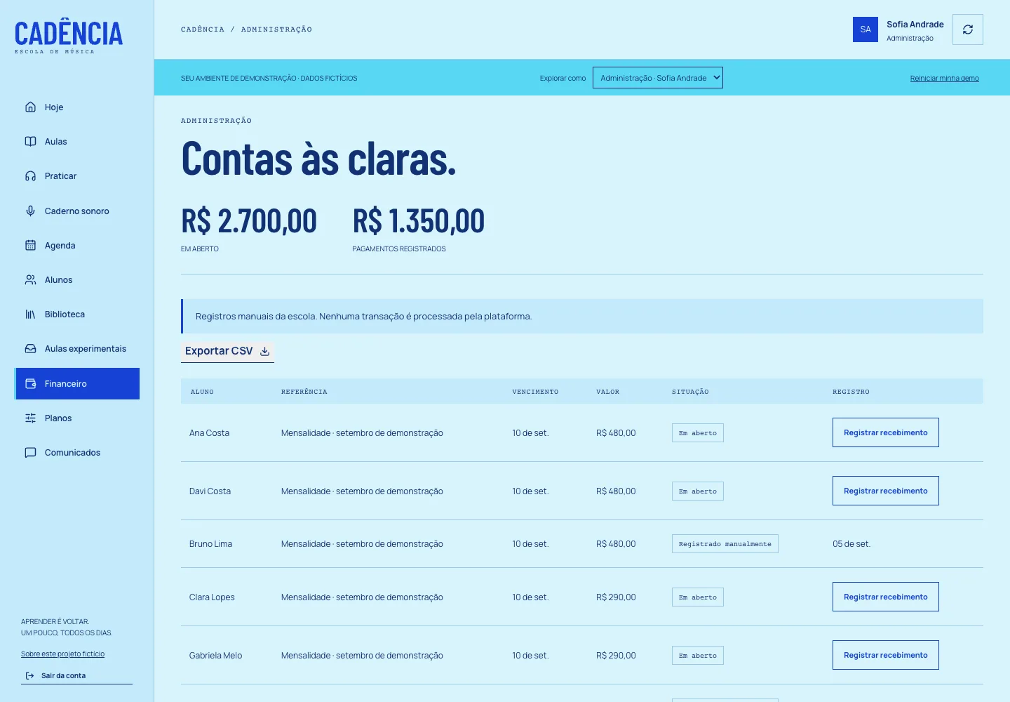 A gestão tem linguagem própria, sem perder a identidade.