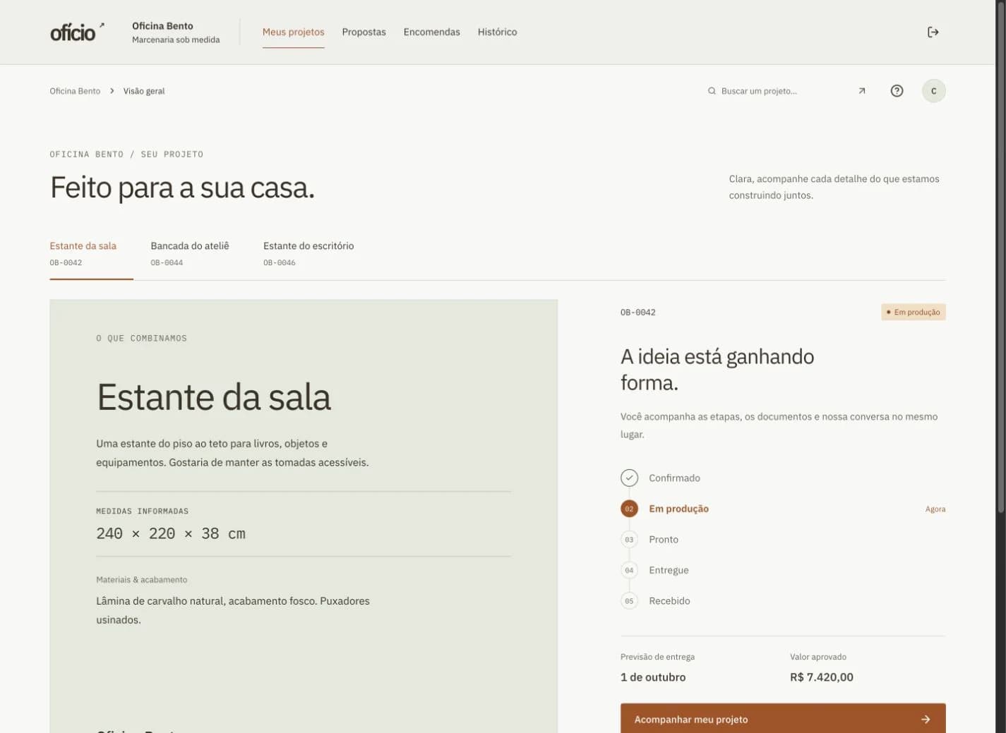 O cliente: uma proposta legível, com escopo e aprovação.